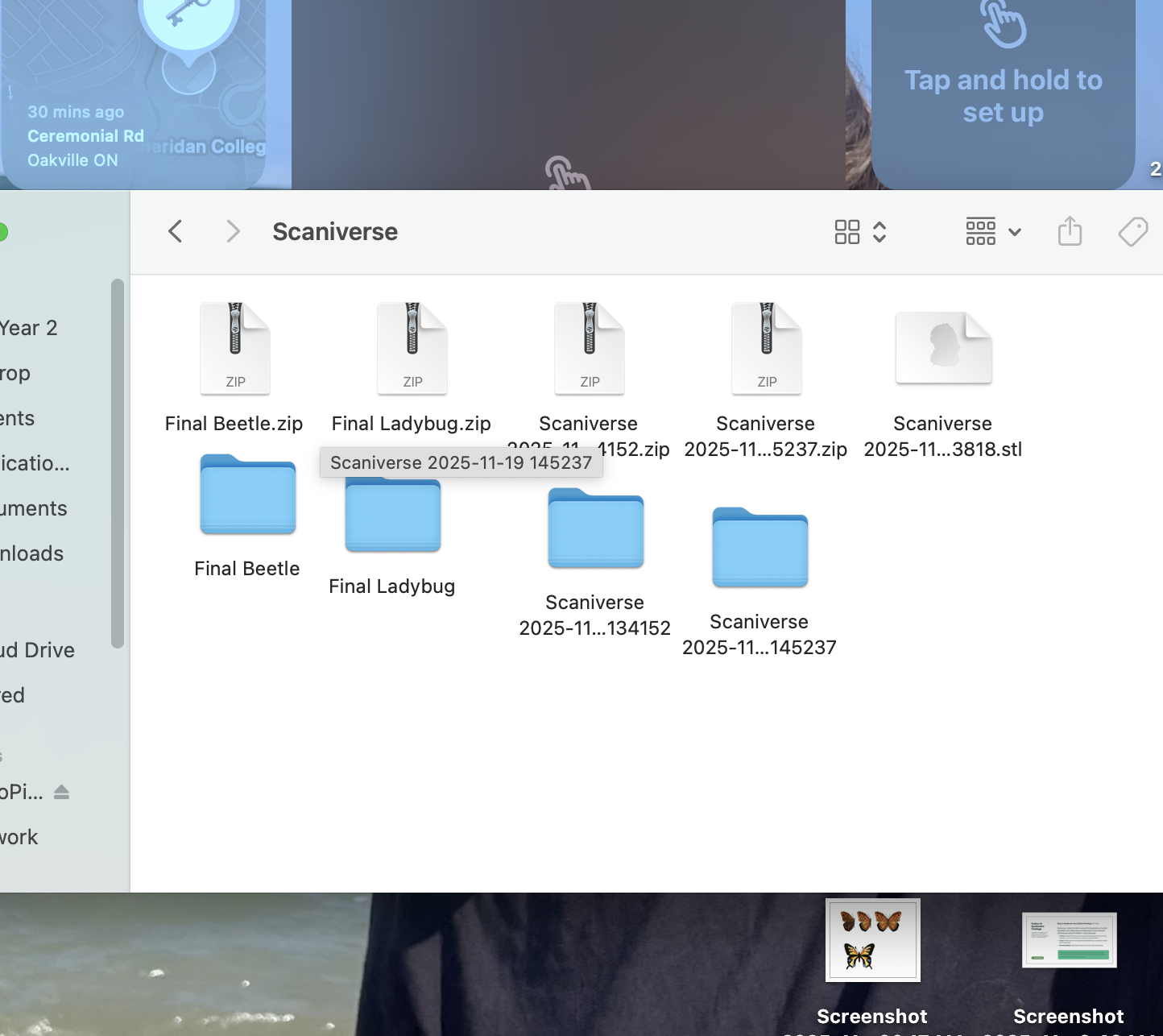 The imported 3D model files had to be unzipped.